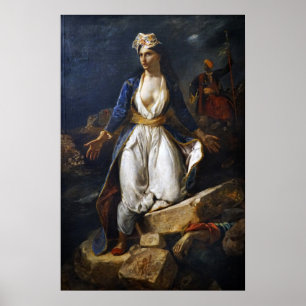 Delacroix - Griechenland auf den Ruinen von Missol Poster