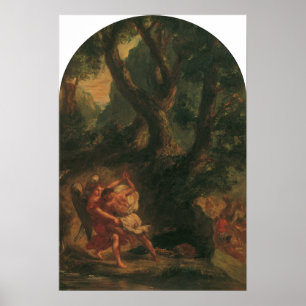 Delacroix - Jakob ringt mit dem Engel Poster