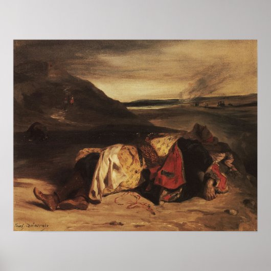 Delacroix - La Mort De Hassan Poster (Vorne)