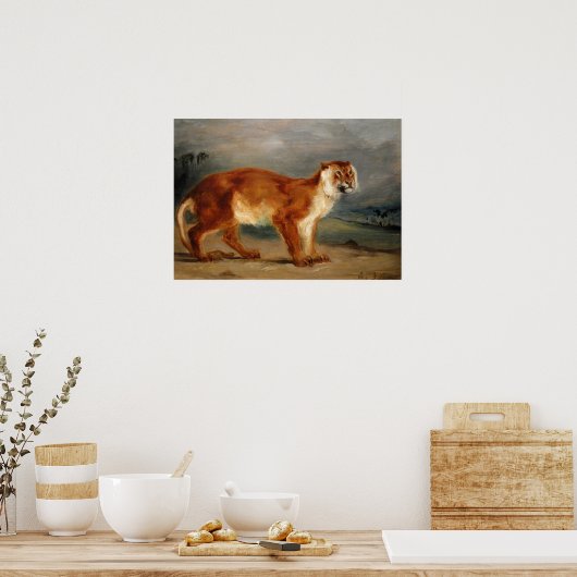 Delacroix - Lioness 1832 Poster (Küche)