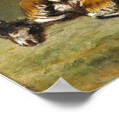 Delacroix - Löwe, der eine Ziege liebt Poster (Ecke)