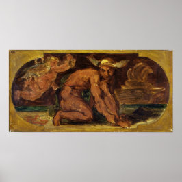 Delacroix - Merkur-Skizze für den Friedenssalon Poster