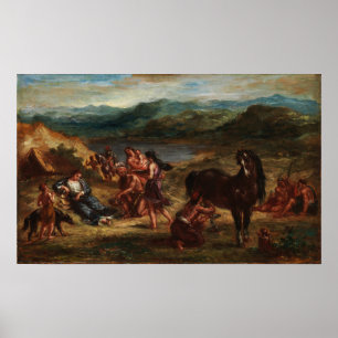 Delacroix - Ovide in Scythians 1862 Poster