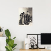 Delacroix - Polonius und Hamlet (Akt II Szene II). Poster (Heimbüro)