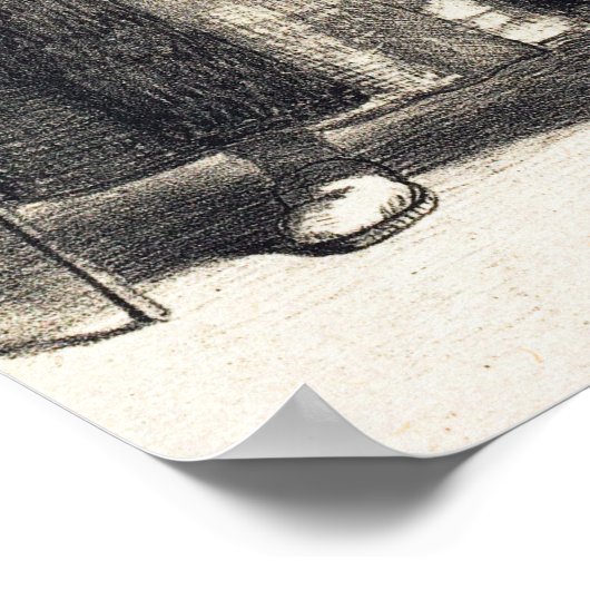 Delacroix - Polonius und Hamlet (Akt II Szene II). Poster (Ecke)