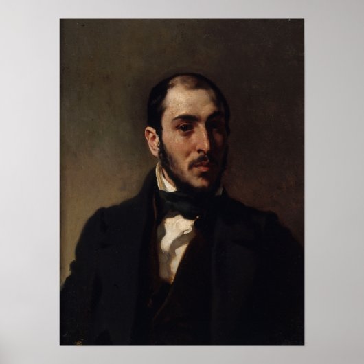 Delacroix - Portrait des Architekten Eugene Laval Poster (Vorne)