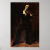 Delacroix - Portrait von Paganini Poster (Vorne)