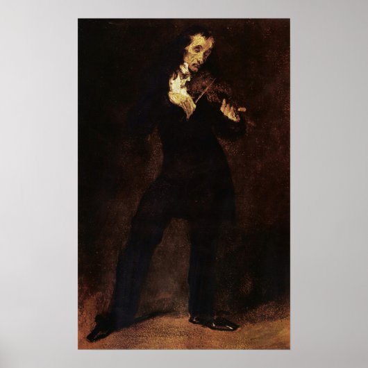 Delacroix - Portrait von Paganini Poster (Vorne)