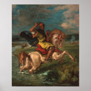 Delacroix - Reiter überquert eine Furt Poster