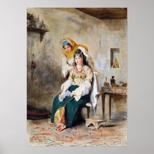Delacroix - Saada Ehefrau von Abraham Ben Chimol u Poster (Vorne)