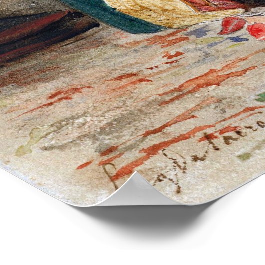 Delacroix - Saada Ehefrau von Abraham Ben Chimol u Poster (Ecke)