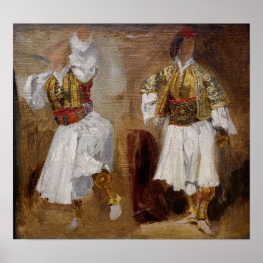 Delacroix - Studie über Kostüme Poster (Vorne)
