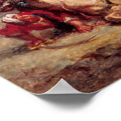 Delacroix - Studie über Lowen Hunt St Gallen Poster (Ecke)