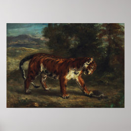 Delacroix - Tiger mit Schildkröte Poster