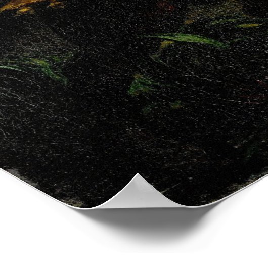 Delacroix - Tigerjagd 1854 Poster (Ecke)