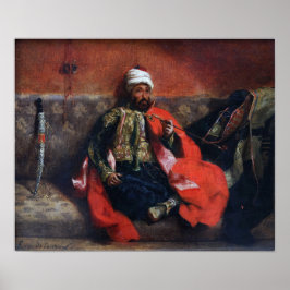 Delacroix - Türkisches Rauchen auf einer Couch Poster