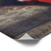 Delacroix - Türkisches Rauchen auf einer Couch Poster (Ecke)