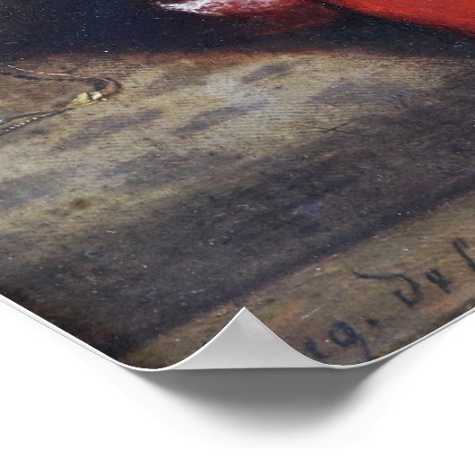 Delacroix - Türkisches Rauchen auf einer Couch Poster (Ecke)