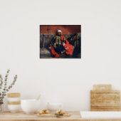 Delacroix - Türkisches Rauchen auf einer Couch Poster (Küche)