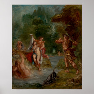 Delacroix - Vier Jahreszeiten Sommer Diana überras Poster