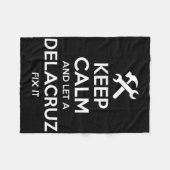 Delacruz Funny Familienname Geburtstag Familienbau Fleecedecke (Vorderseite (Horizontal))