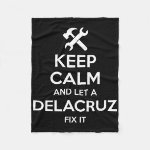 Delacruz Funny Familienname Geburtstag Familienbau Fleecedecke