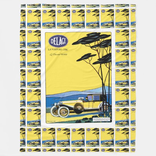 Delage ~ La Voiture Chic Fleecedecke (Vorderseite)