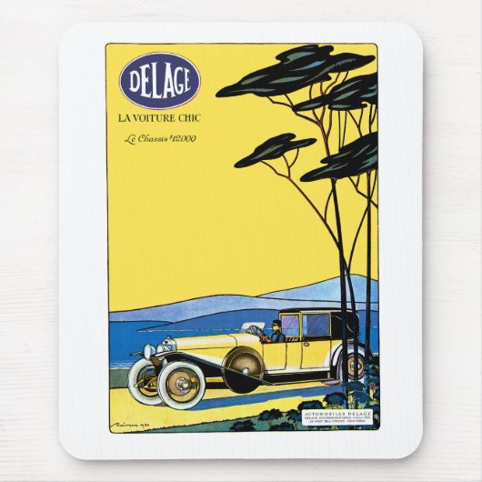 Delage ~ La Voiture Chic Mousepad (Vorne)