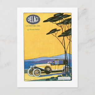 Delage ~ Vintage Automobilwerbung Postkarte