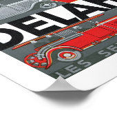 Delahaye Art Deco Automobile Ad Poster (Ecke)