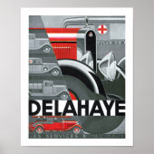Delahaye Art Deco Automobile Ad Poster (Vorne)