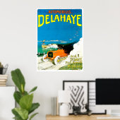 Delahaye Auto-Werbung. Poster (Heimbüro)