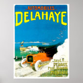Delahaye Auto-Werbung. Poster (Vorne)