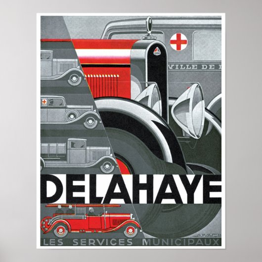 Delahaye Automobile Ad Vintag Art Poster (Vorne)