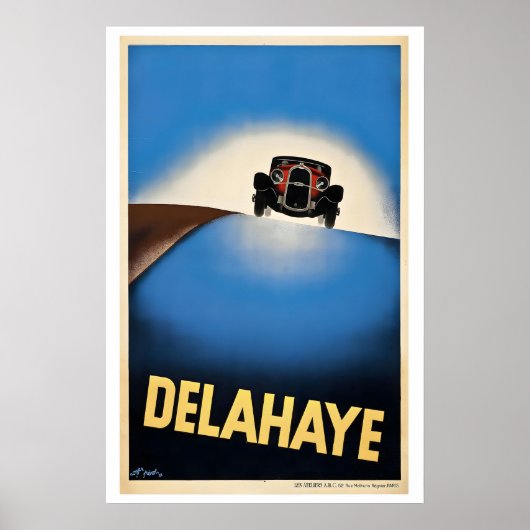 Delahaye - Vintage Auto Poster (Vorne)
