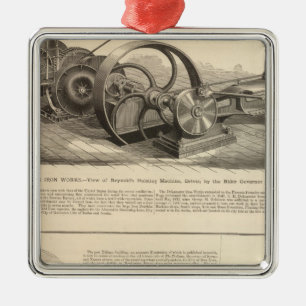 Delamater Eisen-Arbeiten Silbernes Ornament