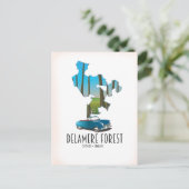 Delamere Forest Cheshire England Karte (Stehend Vorderseite)