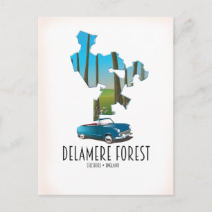 Delamere Forest Cheshire England Karte