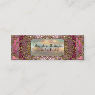 Delancey Blumenblatt-elegantes berufliches dünnes Mini Visitenkarte