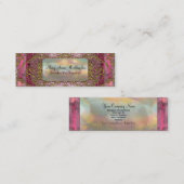 Delancey Blumenblatt-elegantes berufliches dünnes Mini Visitenkarte (Vorne/Hinten)