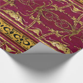 Delancey elegantes romantisches Barock Geschenkpapier (Ecke)