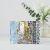 Delancey Street New York City zeichnend Postkarte (Stehend Vorderseite)