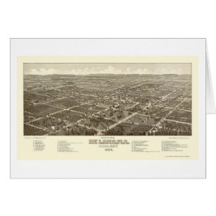 DeLand, panoramische Karte FLs - 1884