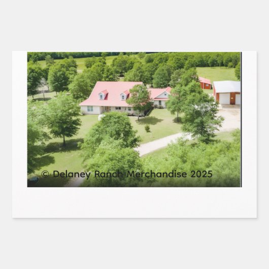 Delaney Ranch Wrapping Paper Flat Sheet Set 3 Geschenkpapier Set (Vorderseite 3)