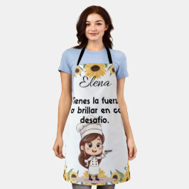 Delantal Apron diseño personalizable de girasol Schürze