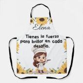 Delantal Apron diseño personalizable de girasol Schürze (Vorderseite)