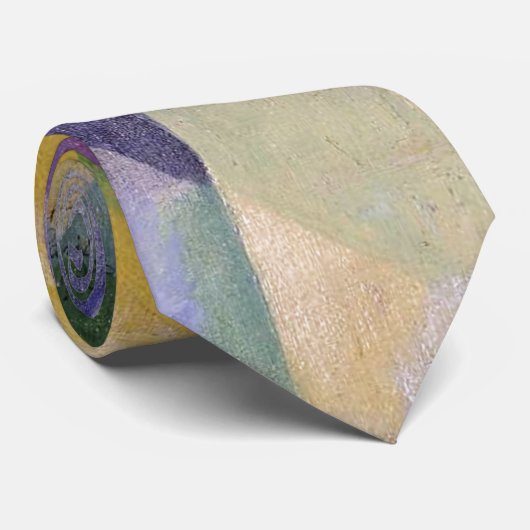 Delaunay Claasic Abstrakt Art Malerei Blue Green Krawatte (Gerollt)