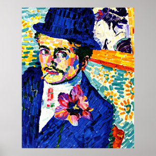Delaunay - Mann mit einem Tulip, schöne Kunst, Poster