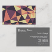 Delaunay Style Triangle Abstrakt 02 Visitenkarte (Vorne/Hinten)