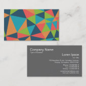 Delaunay Style Triangle Abstrakt 04 Visitenkarte (Vorne/Hinten)